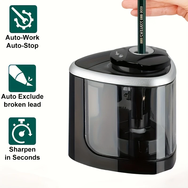Automatic Electric Pencil Sharpener with Auto-Stop