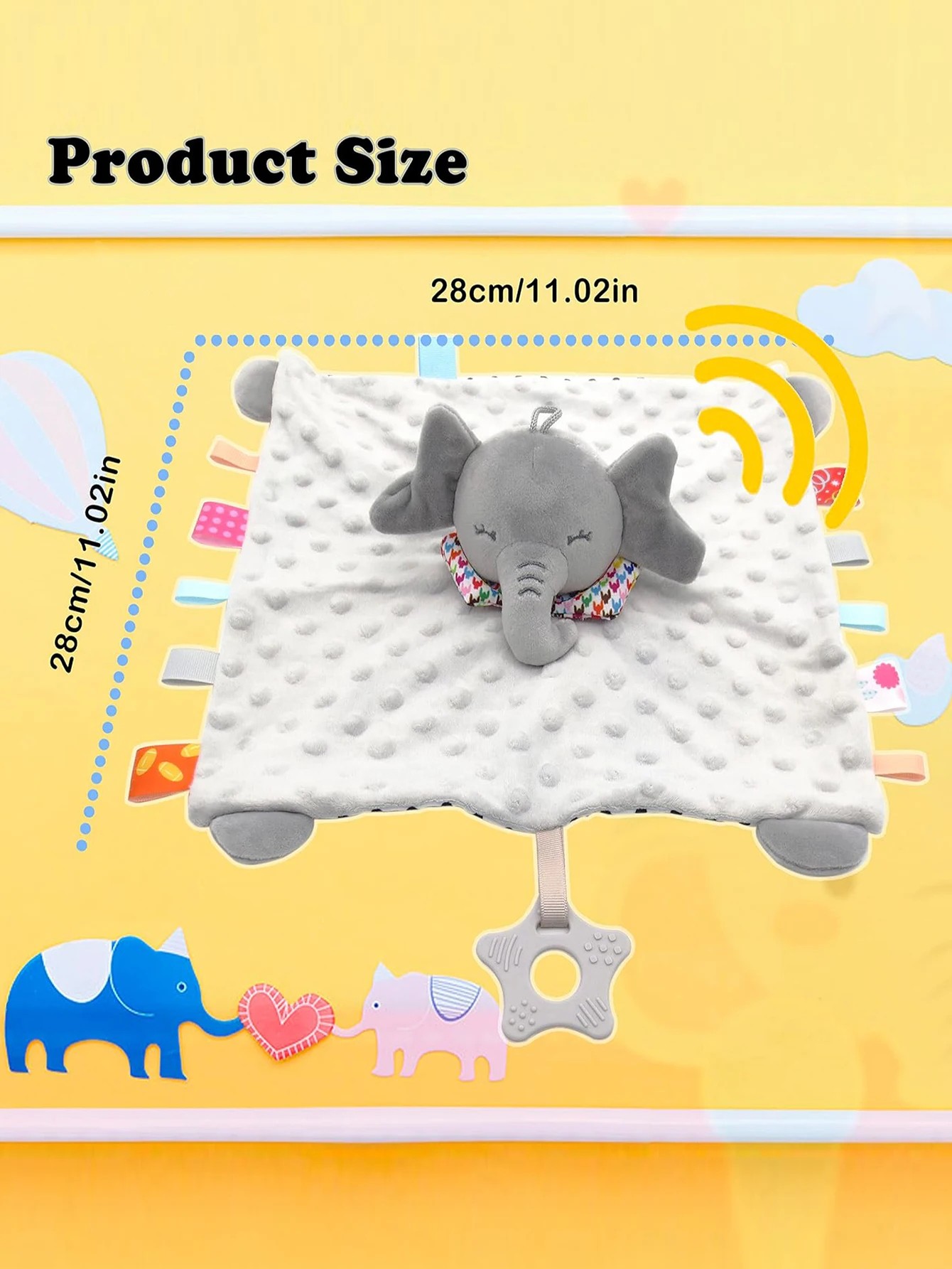 Elephant Baby Comforter Blanket  Soft, Reassuring Comfort for Your Little One