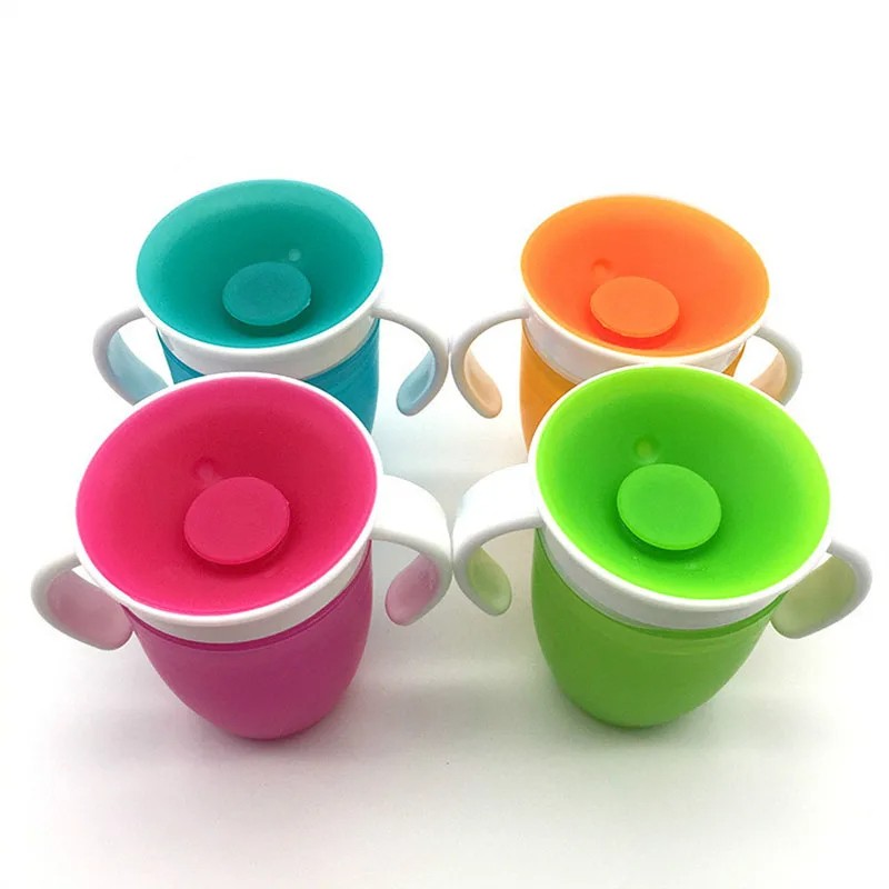 Baby Water Cups 360 Degrees Rotated  Leakproof Learning Drinking Cup for Infants