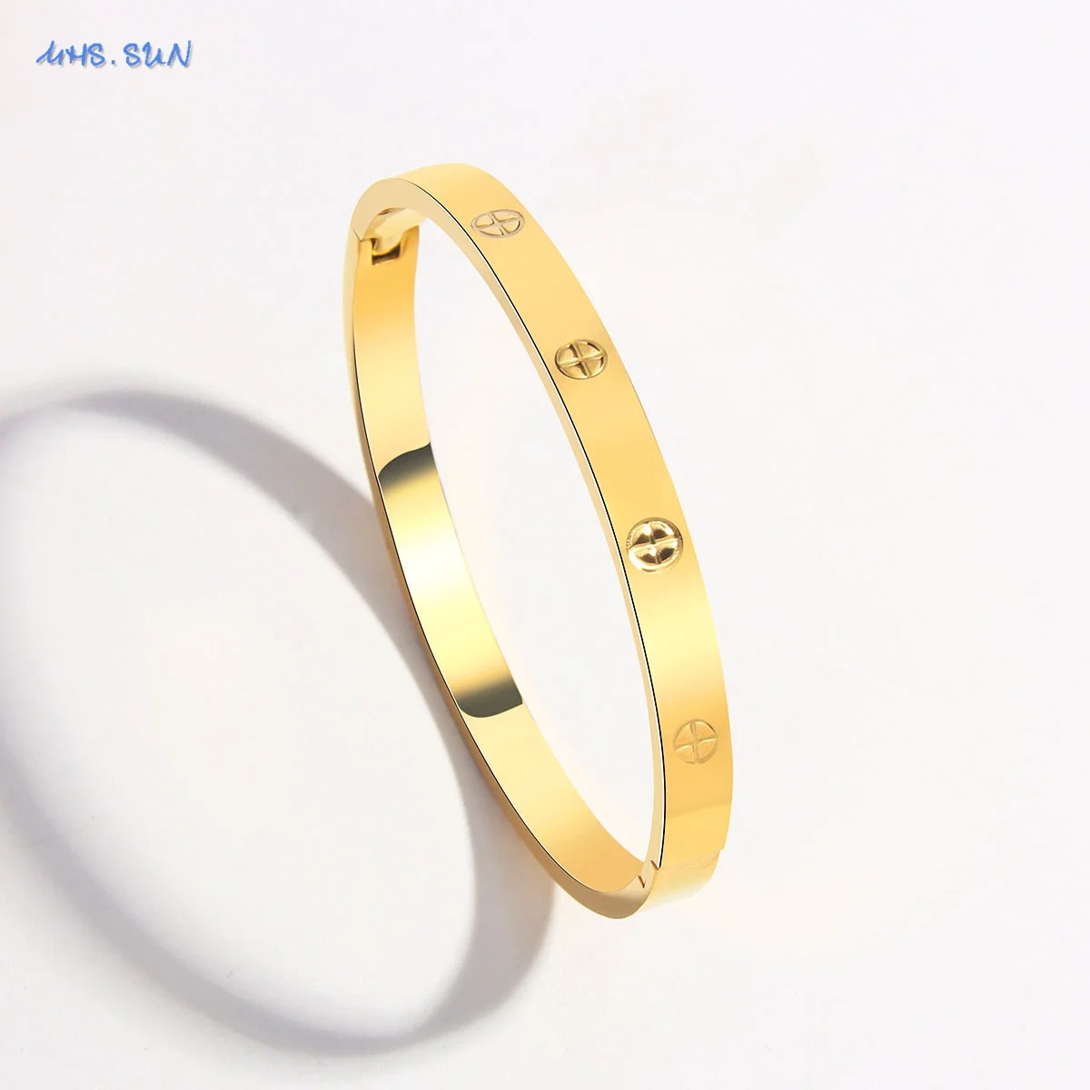 MHS.SUN Simple Cross Stainless Steel Bangle
