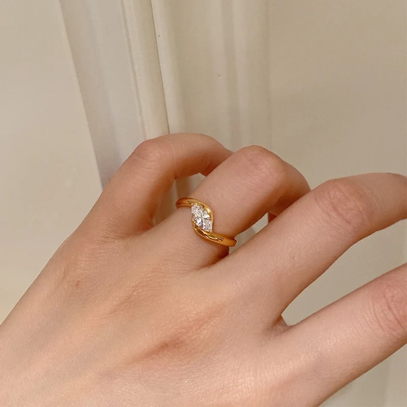 Mewanry Silver Color Zircon Rings for Women