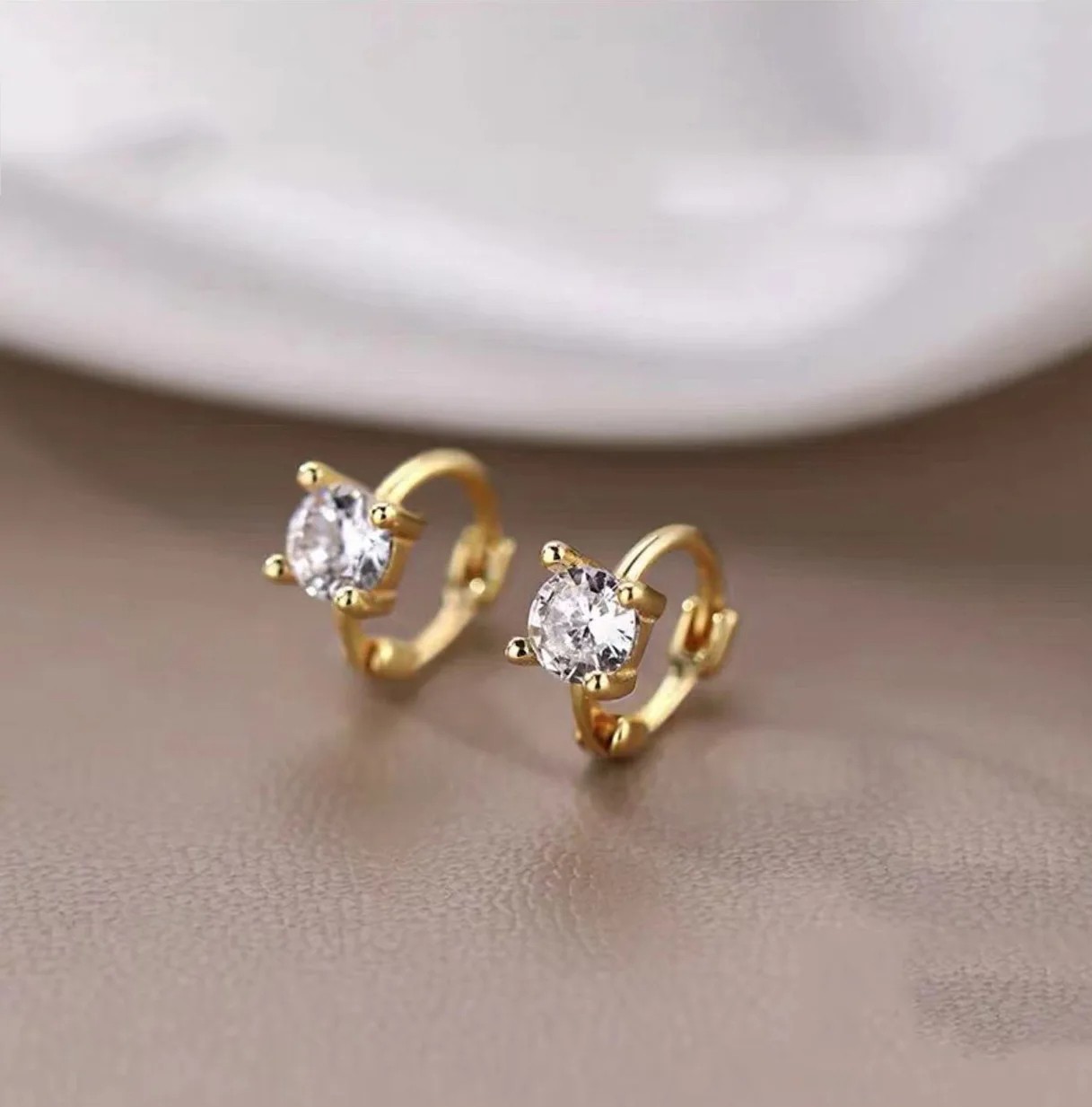 Small Crystal Stud Earrings for Women