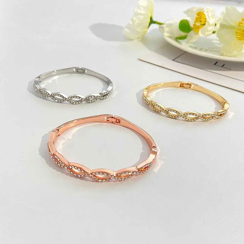 Silver Color Hollow Round Geometric Bracelets and Bangles