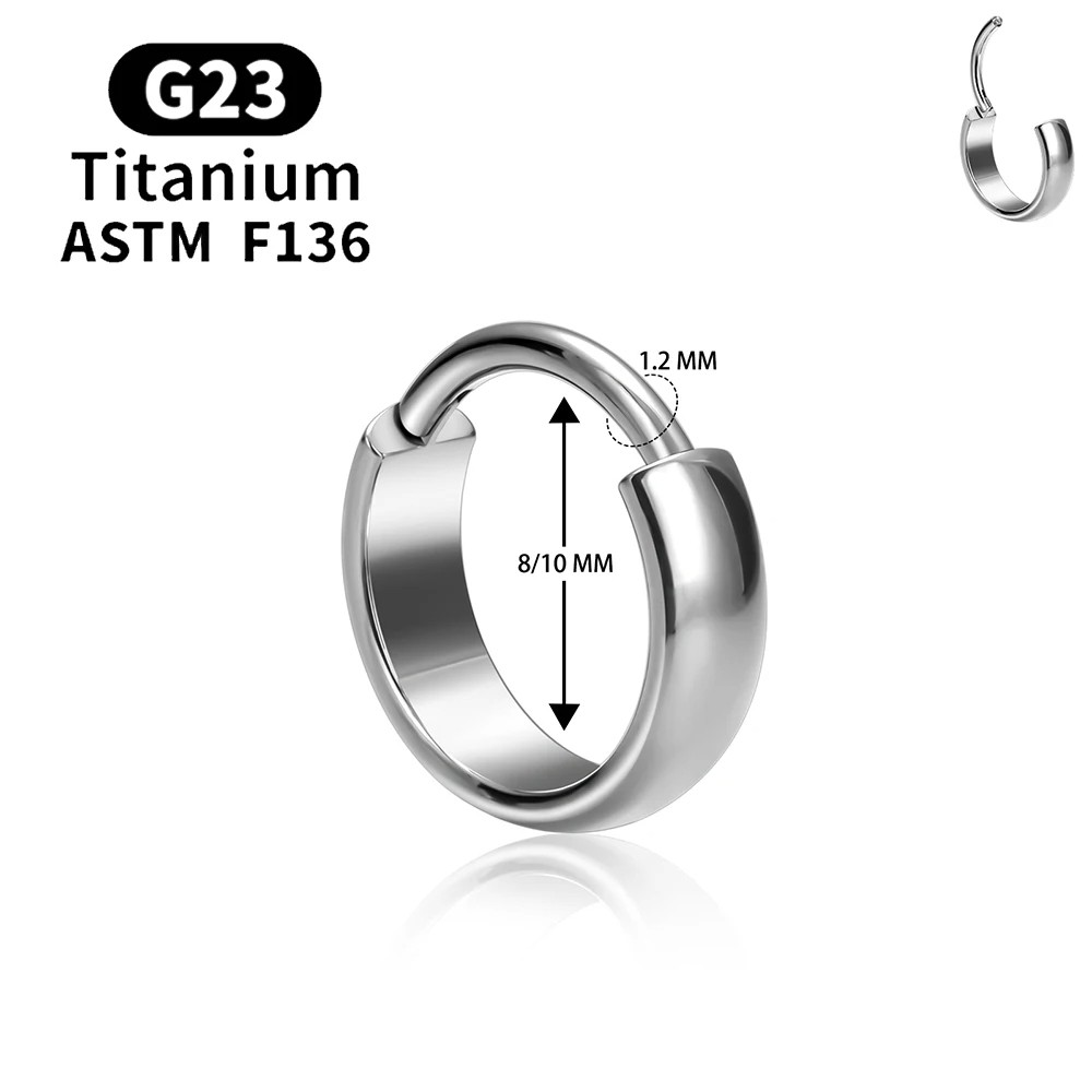 ASTM F136 G23 Titanium Piercing Round Earring Hoops