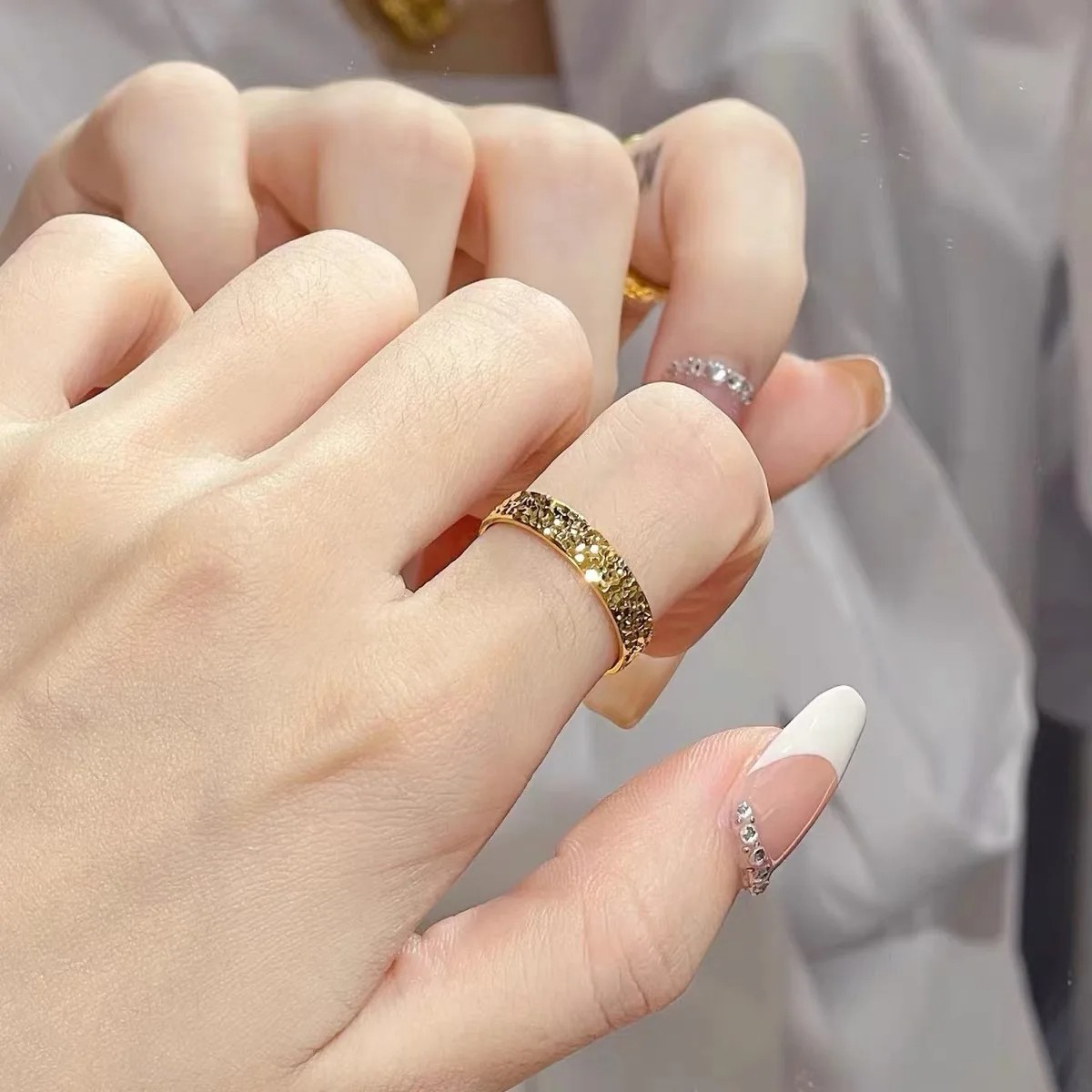 Stainless Steel 4mm Broken Ice Rings