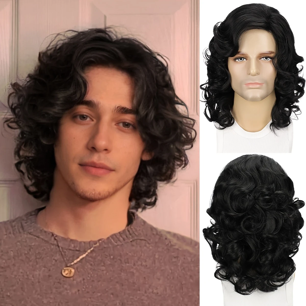 Short Black Wig Male