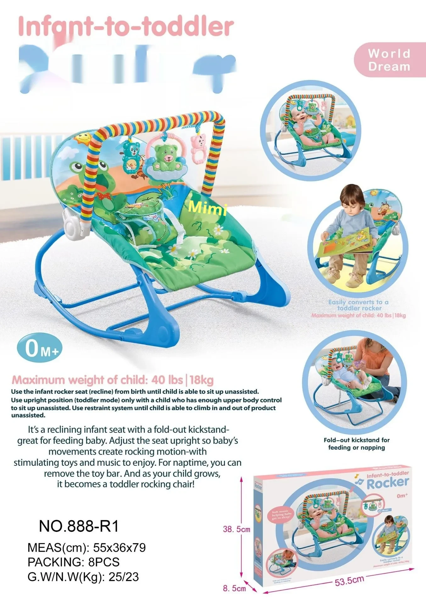 Foldable Bouncer Baby