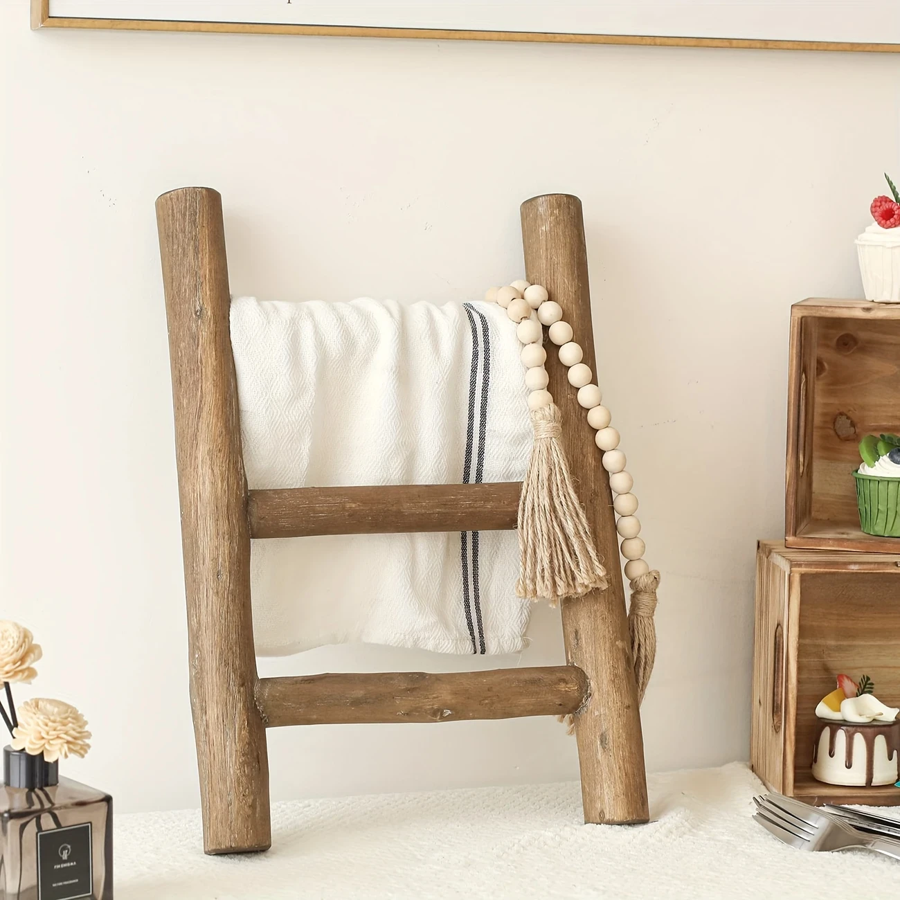 Small Wooden Ladder Decor