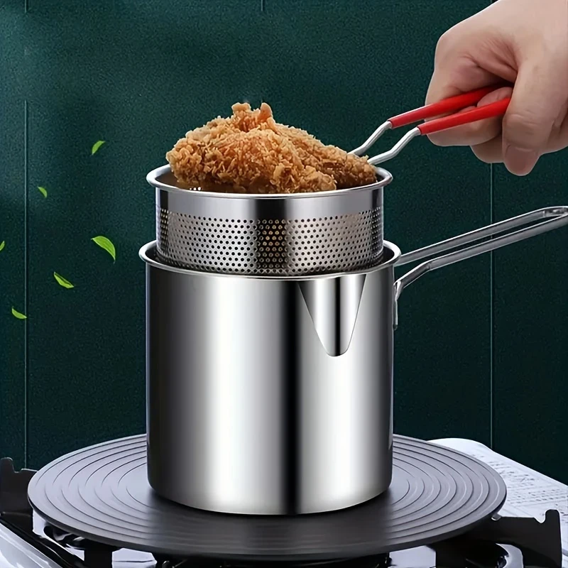 Stainless Steel Deep Fryer with Filter Rack