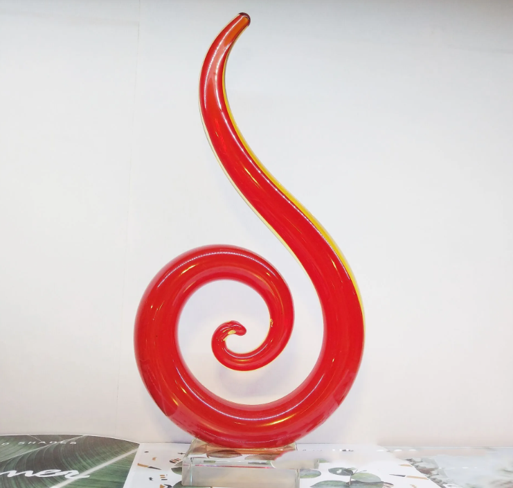 Modern Minimalist Glass Abstract Ornaments