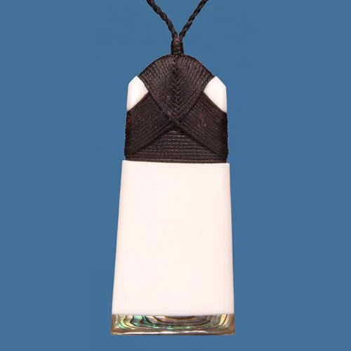 Bone Toki with Paua Pendant - Large