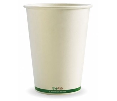 BOWLS BIO WHITE W/GREEN STRIPE 32OZ 25s/SLV (BIOPAK BSC-32)