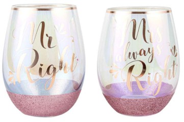 MR & MRS DOUBLE PACK GLITTERATI STEMLESS 600M