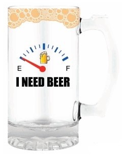 I NEED BEER TANKARD 490ML