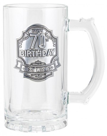 70TH BADGE TANKARD 490ML
