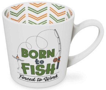 BORN TO FISH INSIDE OUT MUG (MIN 2)