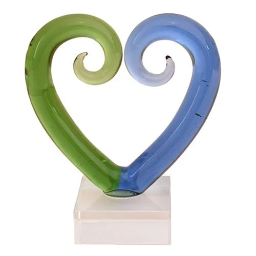 Glass Kissing Koru Ornament