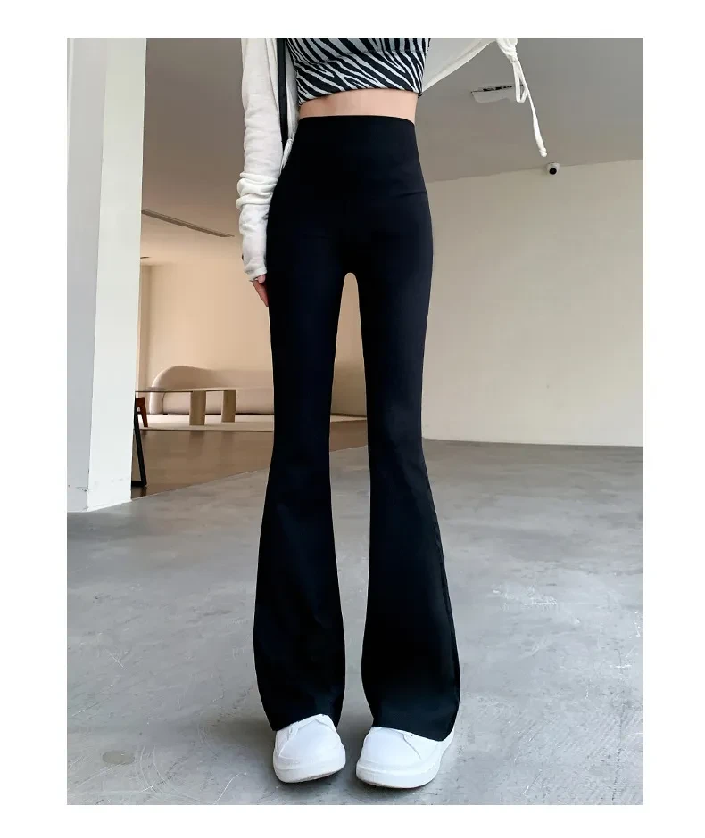 High Waisted Flare Pants in Blac