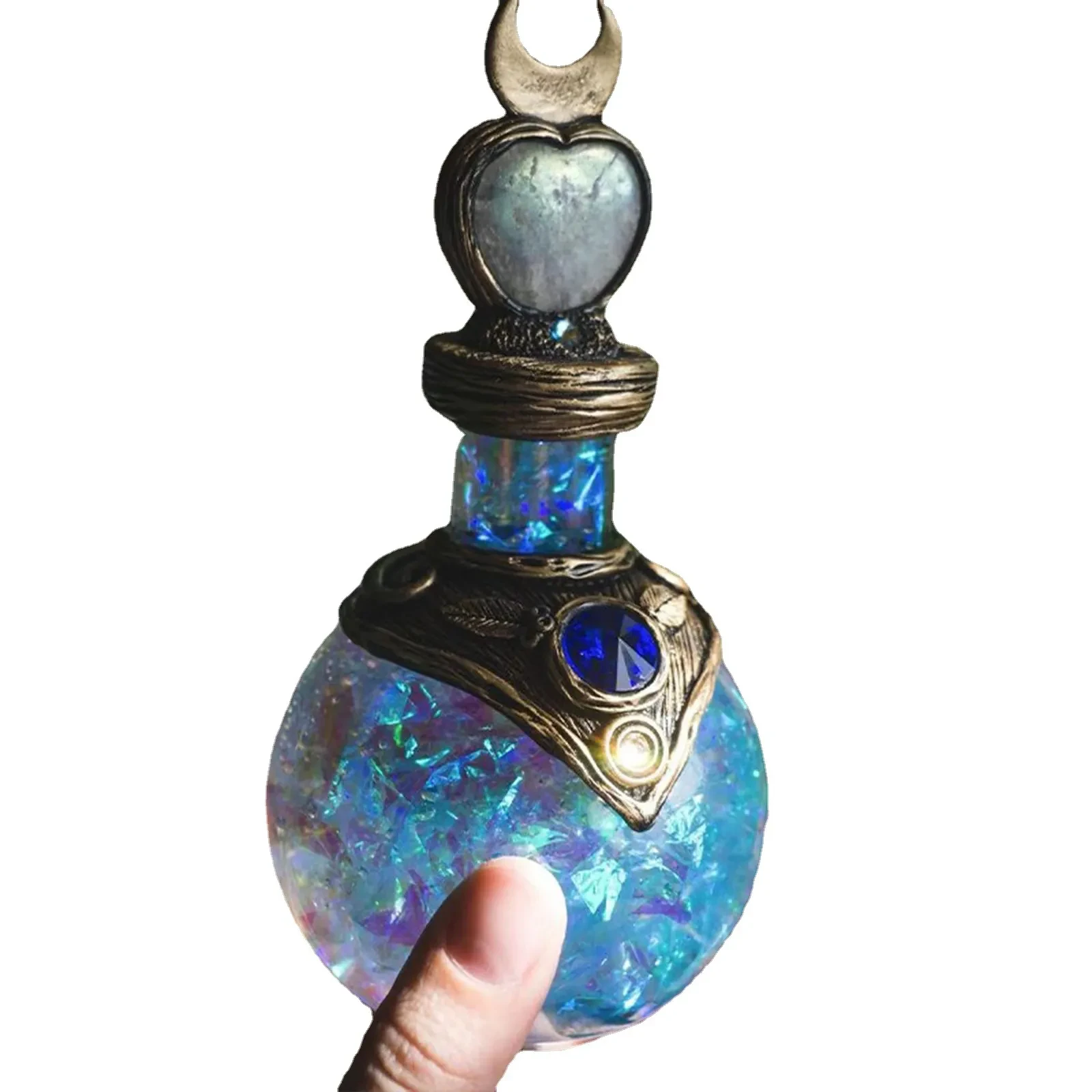 Blue Round Perfume Bottle