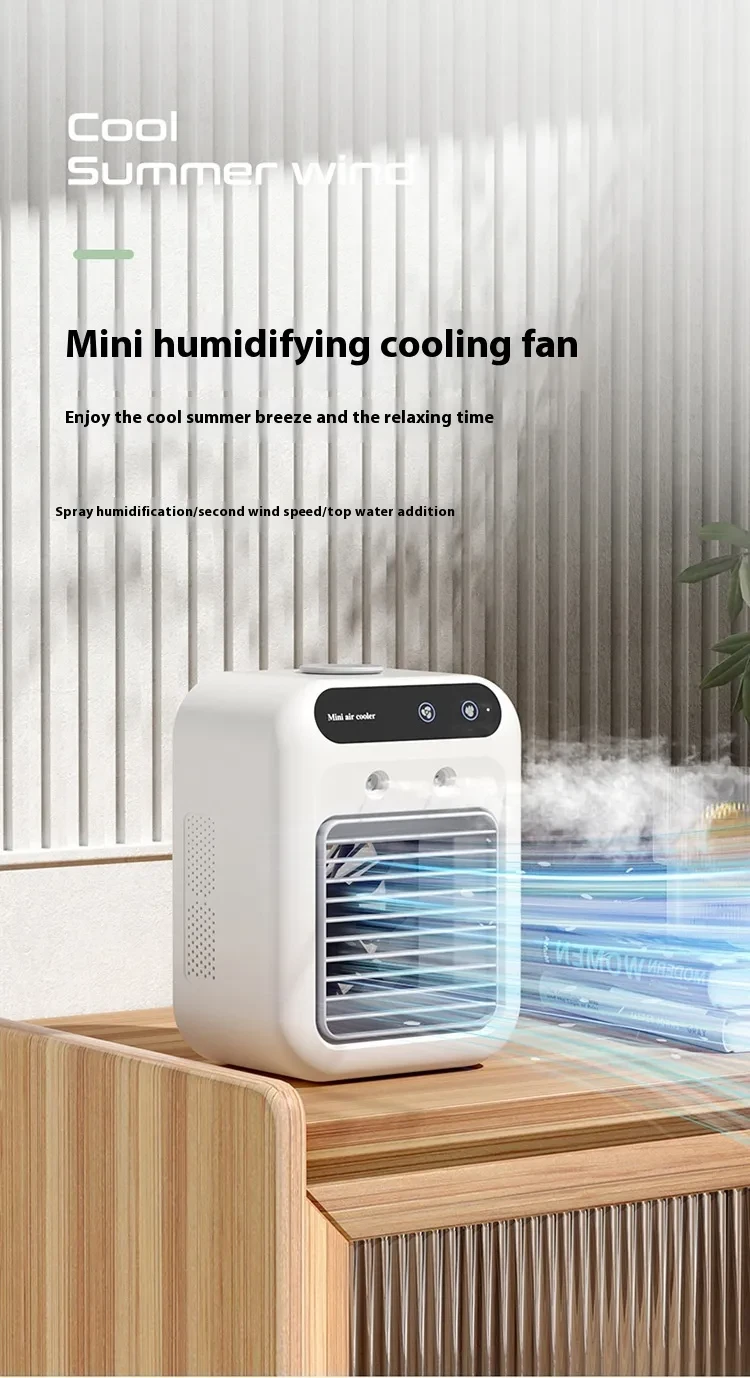 Household Small Air Conditioner Fan Portable Spray Air Cooler