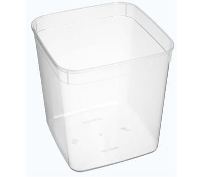 PAILS SQUARE FOOD STORAGE CLEAR 4.8L 10s/SLV (BONWARE)