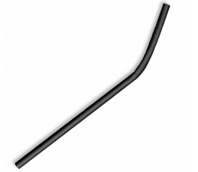 STRAWS BENDY BLACK 6MM REGULAR 250s/PKT(BIOPAK)