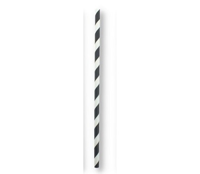 STRAWS PAPER BLACK & WHITE 250s/PKT (TASTETOOLZ 1622)