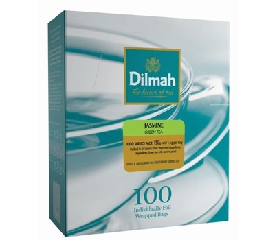 TEA BAGS JASMINE GREEN ENV 100s (DILMAH 80924012)