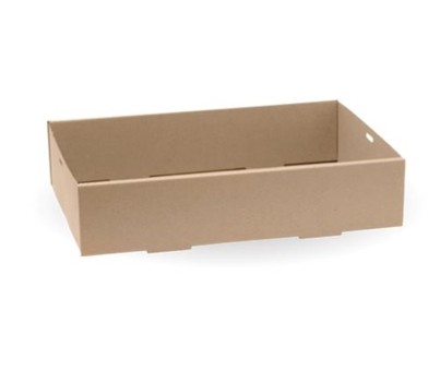 TRAYS BIOBOARD 359x252x80MM KRAFT MEDIUM 100s(BIOPAK )