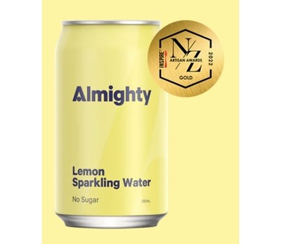 WATER SPARKLING LEMON 330ML 24s (ALMIGHTY WC-SL-24S)