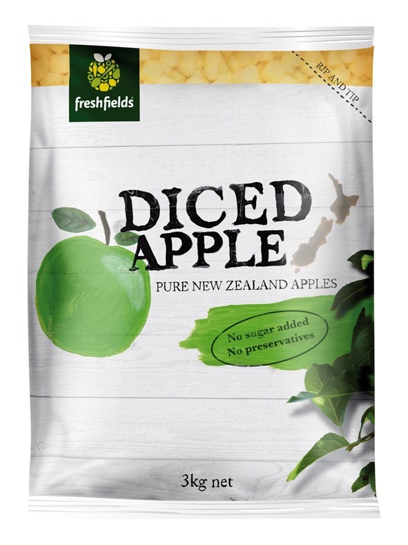 APPLES DICED POUCH 3KG (FRESH FIELDS 400-038)