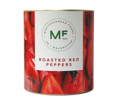 PEPPERS RED ROASTED 3KG (MEDFOODS PER09)