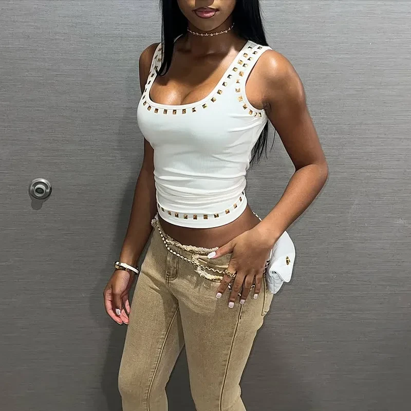 I-shaped Vest Square Collar Hot Girl Casual Top
