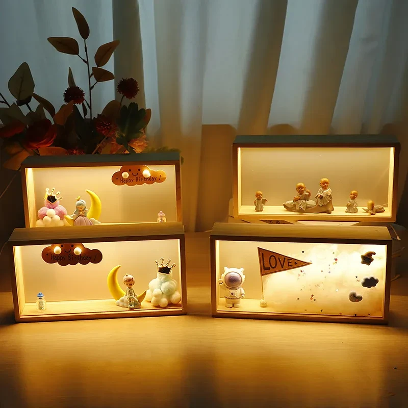 Bedside Night Light Box Astronaut Small Decoration