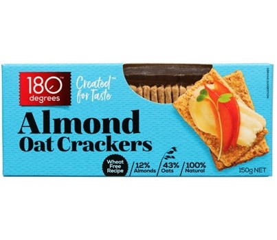 CRACKERS ALMOND OAT 150GM (180 DEGREES 200280995413)