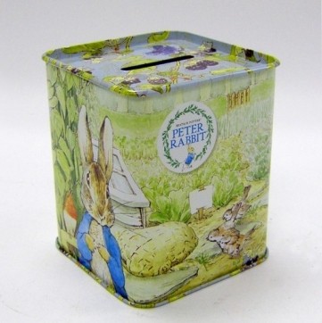 PETER RABBIT TIN MONEY BOX MIN 6