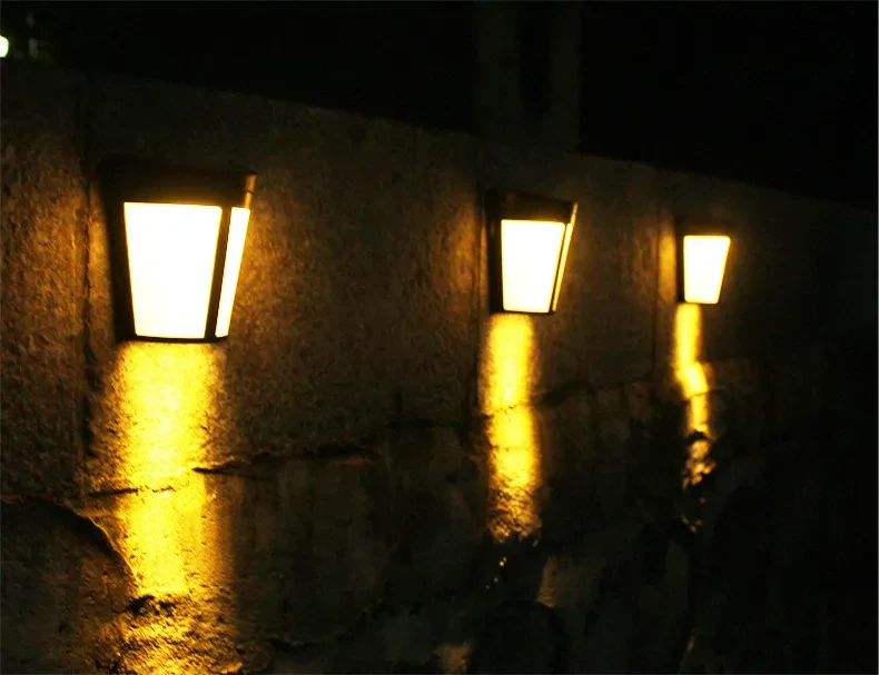 Solar wall lamp 6 LED outdoor waterproof light control decorative landscape lamp