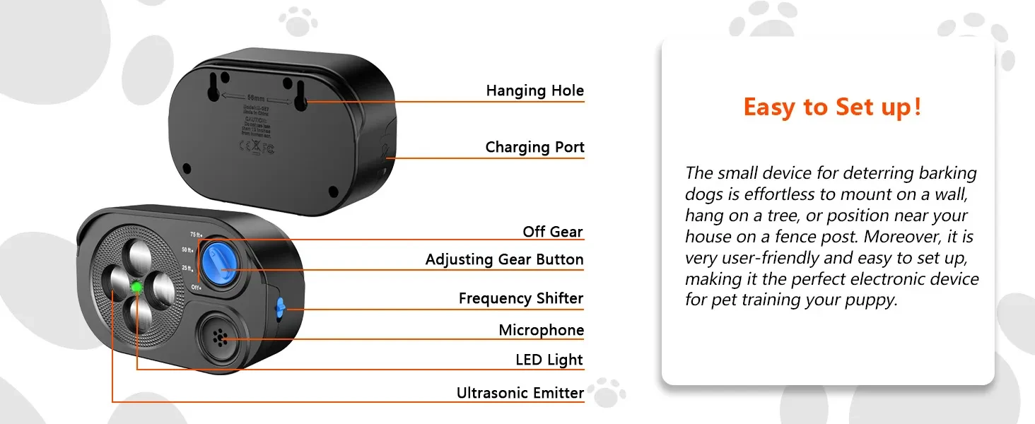 Automatic Ultrasonic Bark Stopping And Dog Training Device