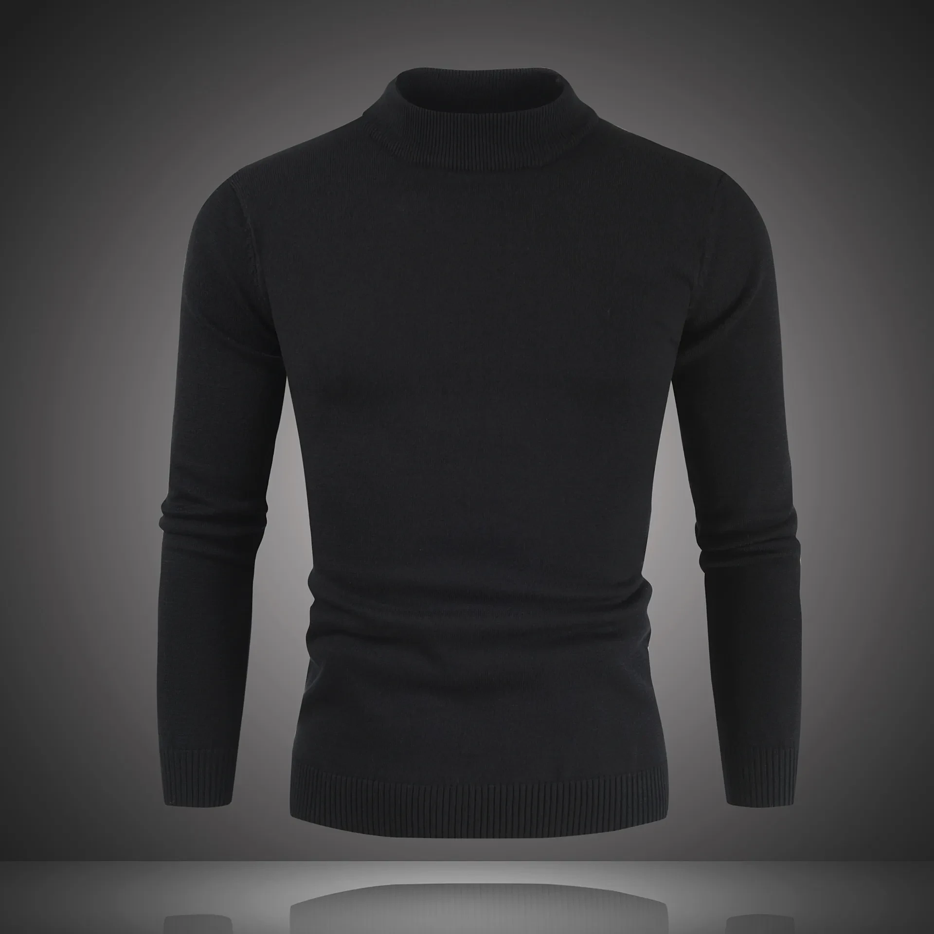 Autumn And Winter New Men's Plus Velvet Thickened Base Sweater