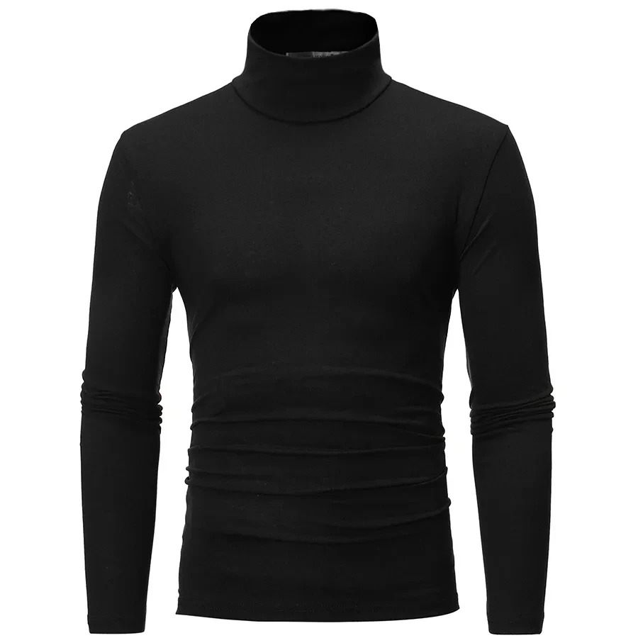 Men's turtleneck long-sleeved T-shirt