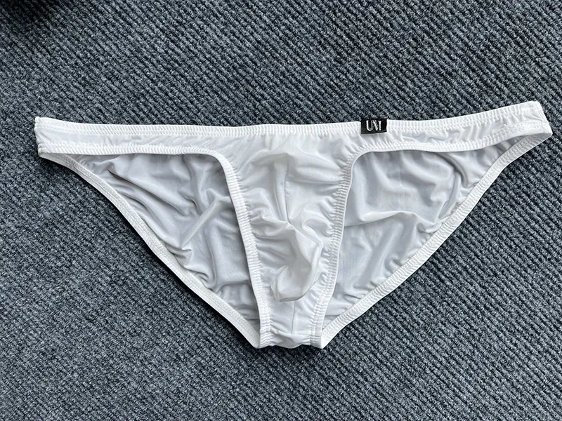 New Upturned Men's Low Waist Ice Silk Briefs