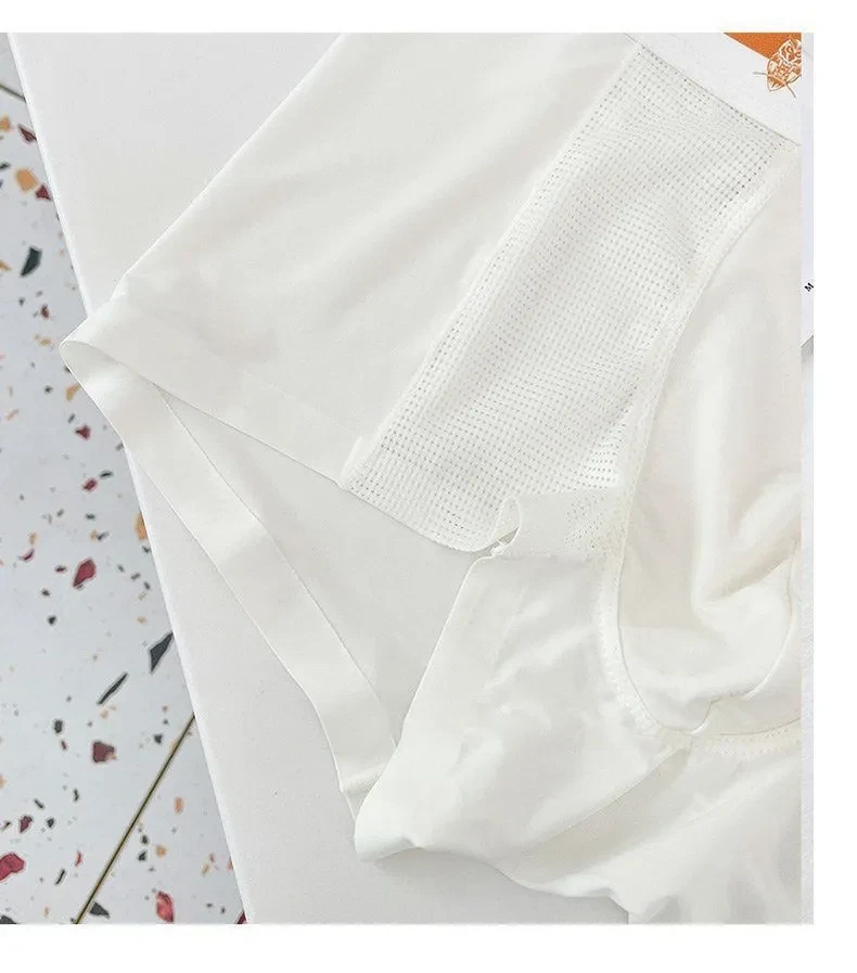 Ice Silk Thin Mesh Breathable Traceless Boxer Shorts