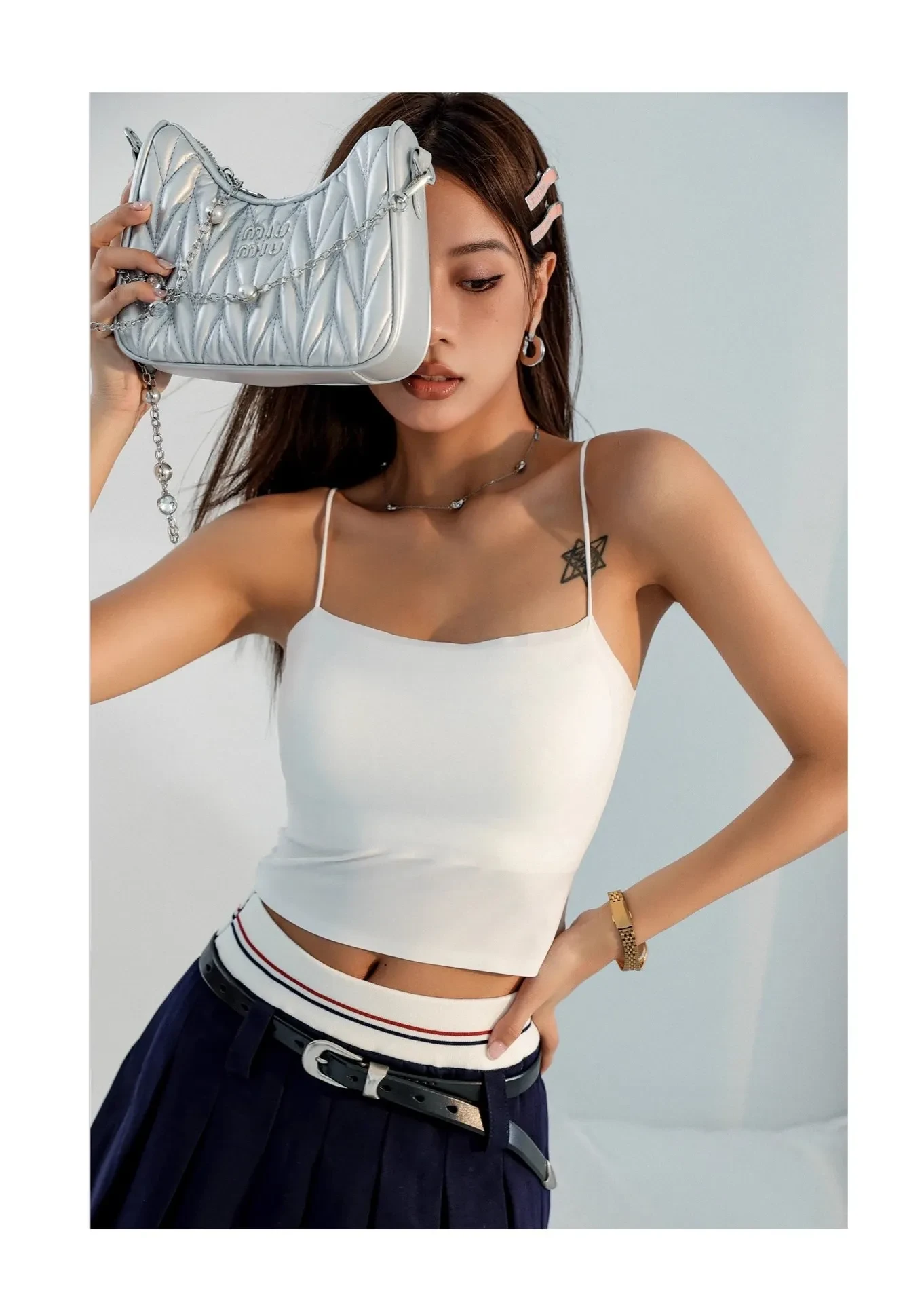 Women's Summer Inner Wear Bra Strap Bra Pad Back Shaping Base Tube Top