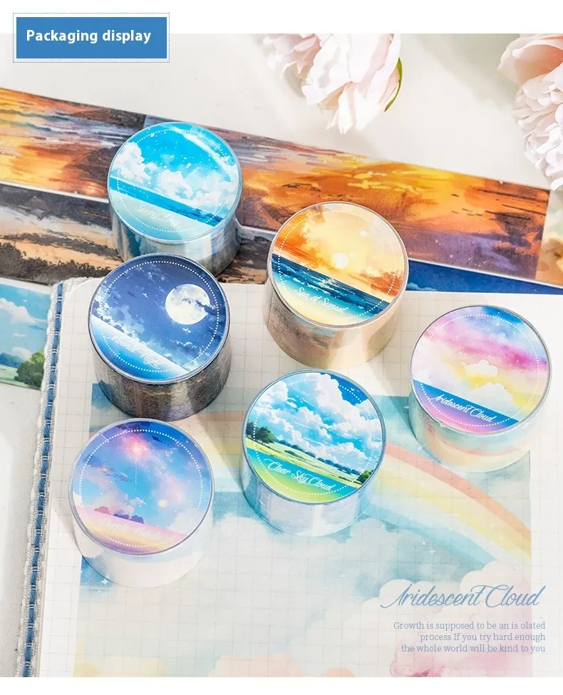 Japanese Paper Sky Theme Journal Stickers Tape