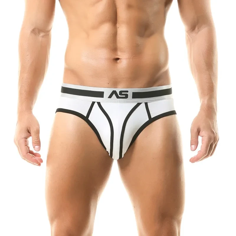 Men's Underwear Color Matching Low Waist Briefs