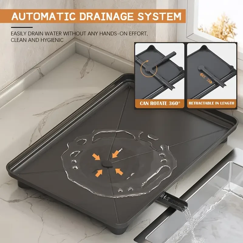 Steel Double-Layer Dish Drying Rack - Space-Saving Kitchen