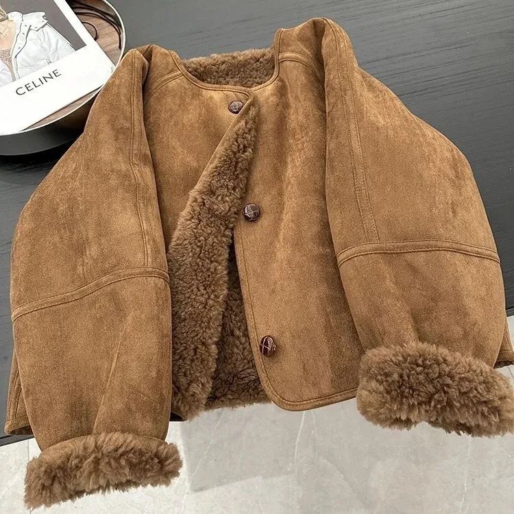 One Korean Style Polar Fleece Jacket Women's Warm