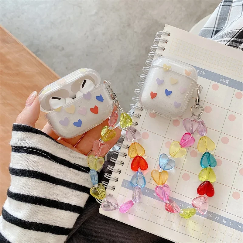 Color Love Chain Earphone Protective Case