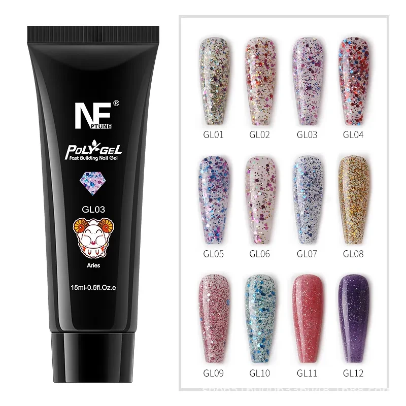 Nail Art Extension Gel No Paper Holder Crystal
