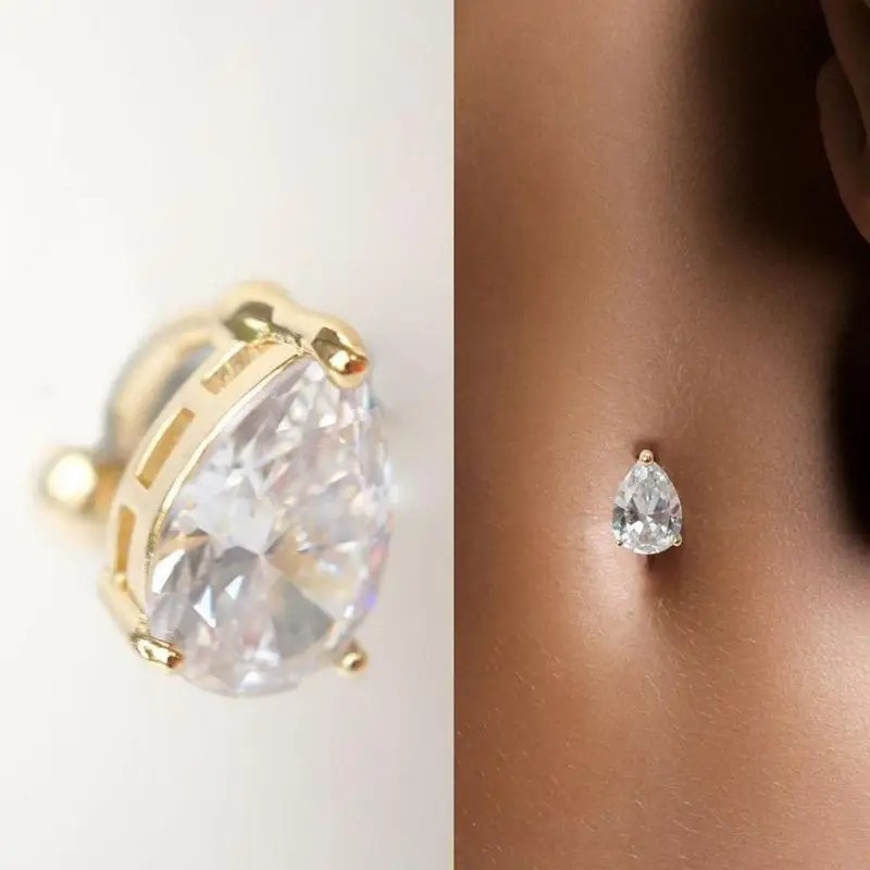 Fake Piercing Attractive Navel Belly Button Rings
